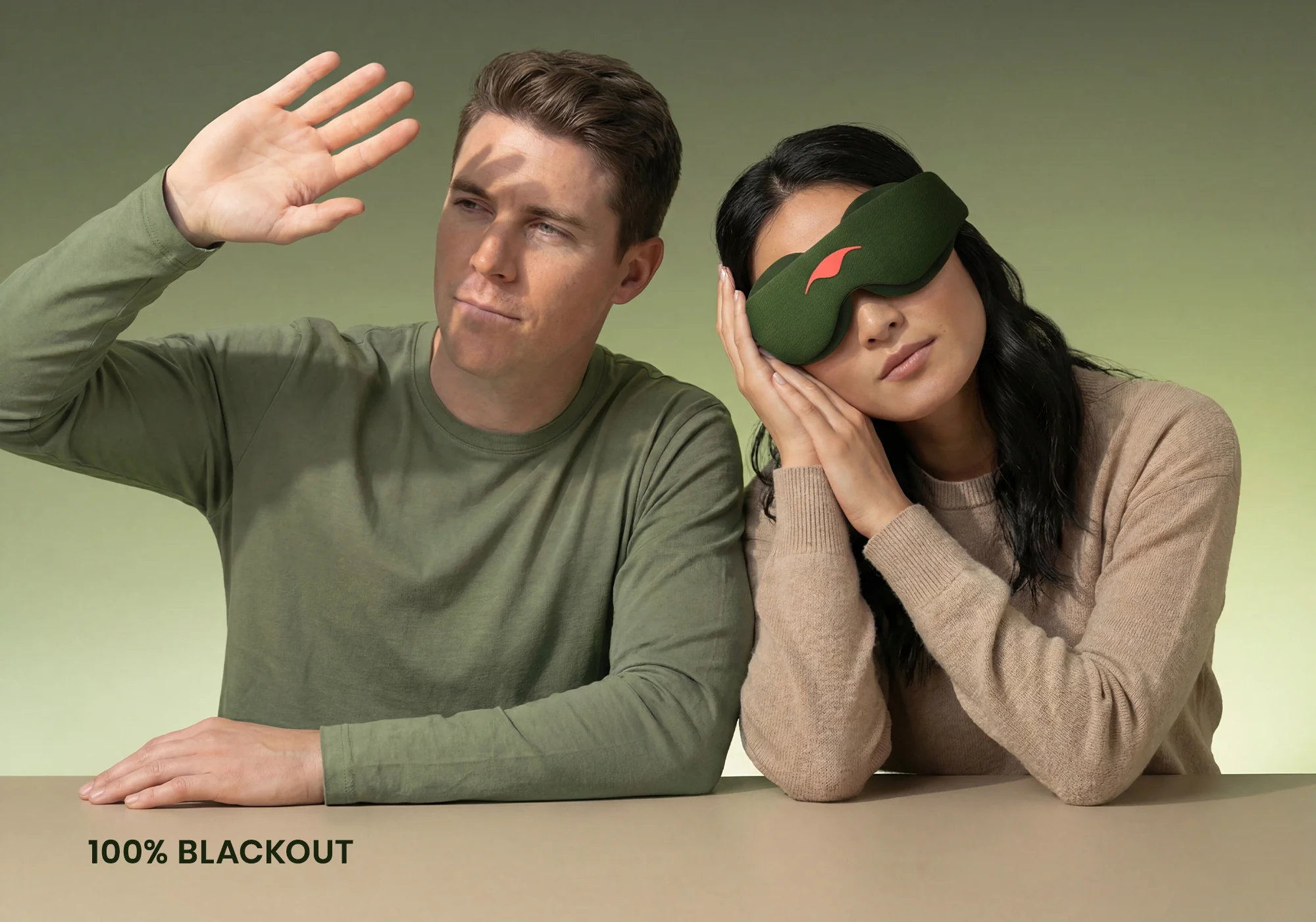 Manta Sleep Mask - Forest Green - Image 6